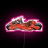 Kaneda's iconic bike neon light display with customizable colorful RGB lighting