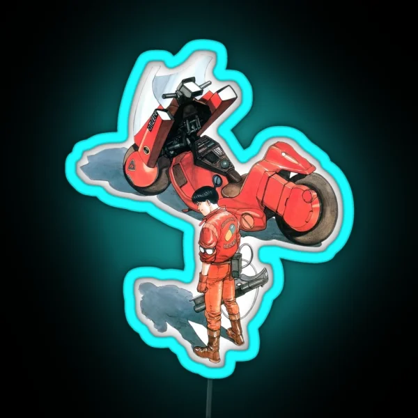 Kaneda And His Bike RGB Neon Sign
