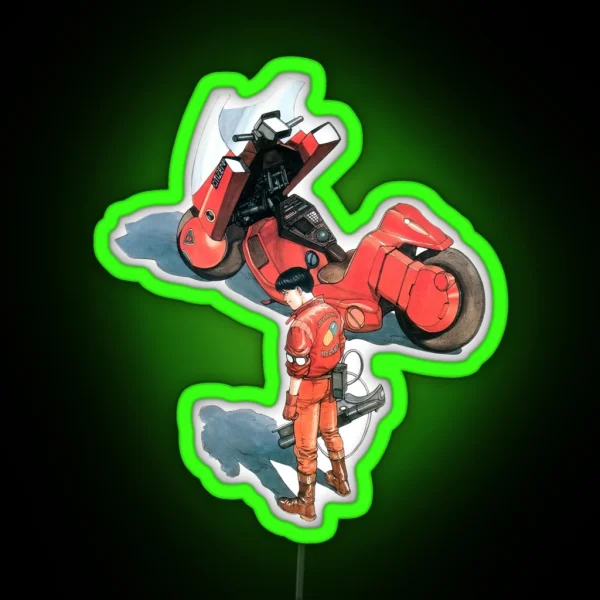 Kaneda And His Bike RGB Neon Sign