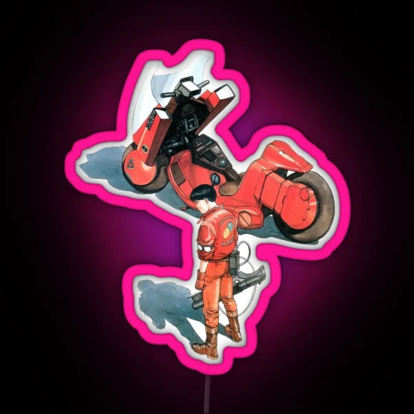 Kaneda And His Bike RGB Neon Sign