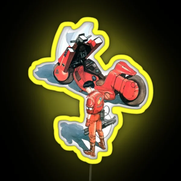 Kaneda And His Bike RGB Neon Sign