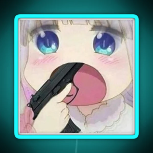 Kanna Kamui Gun Meme RGB Neon Sign