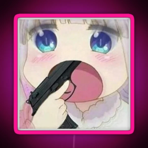 Kanna Kamui Gun Meme RGB Neon Sign