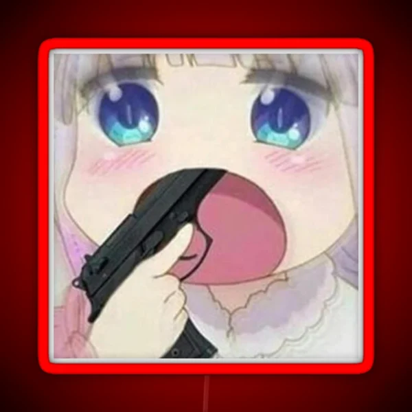 Kanna Kamui Gun Meme RGB Neon Sign