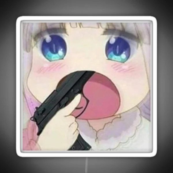 Kanna Kamui Gun Meme RGB Neon Sign