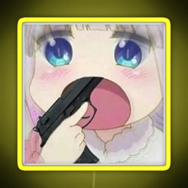 Kanna Kamui Gun Meme RGB Neon Sign