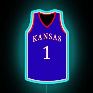 Kansas Jayhawks Basketball Jersey Led RGB Neon Sign