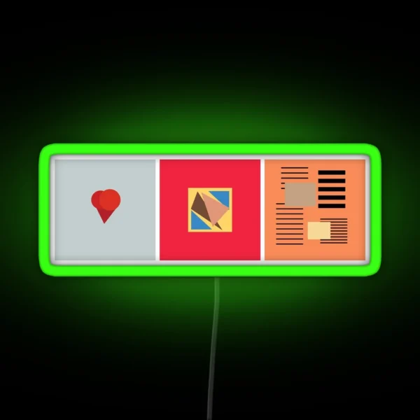 Kanye Abstract Album Art RGB Neon Sign