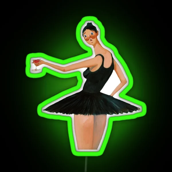 Kanye West My Beautiful Dark Twisted Fantasy Ballerina Graphic RGB Neon Sign