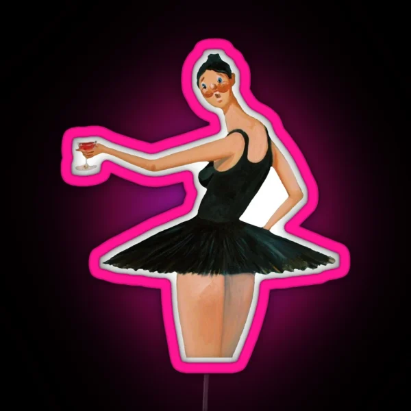 Kanye West My Beautiful Dark Twisted Fantasy Ballerina Graphic RGB Neon Sign