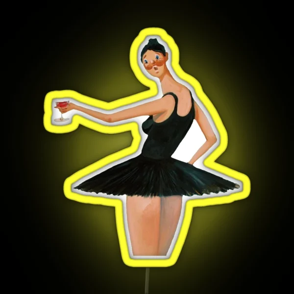 Kanye West My Beautiful Dark Twisted Fantasy Ballerina Graphic RGB Neon Sign