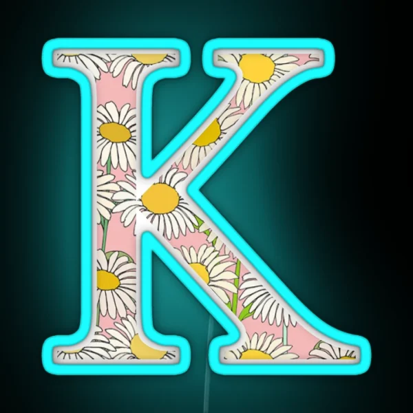 Kappa K Daisies RGB Neon Sign