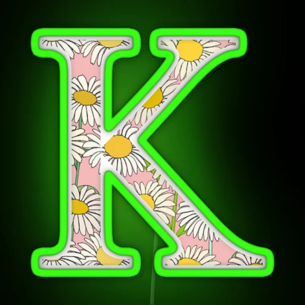 Kappa K Daisies RGB Neon Sign