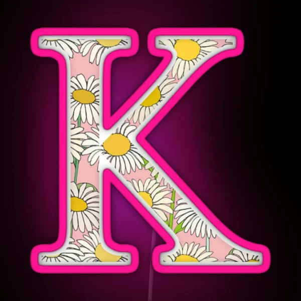 Kappa K Daisies RGB Neon Sign