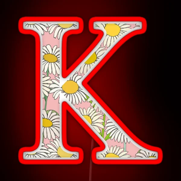 Kappa K Daisies RGB Neon Sign
