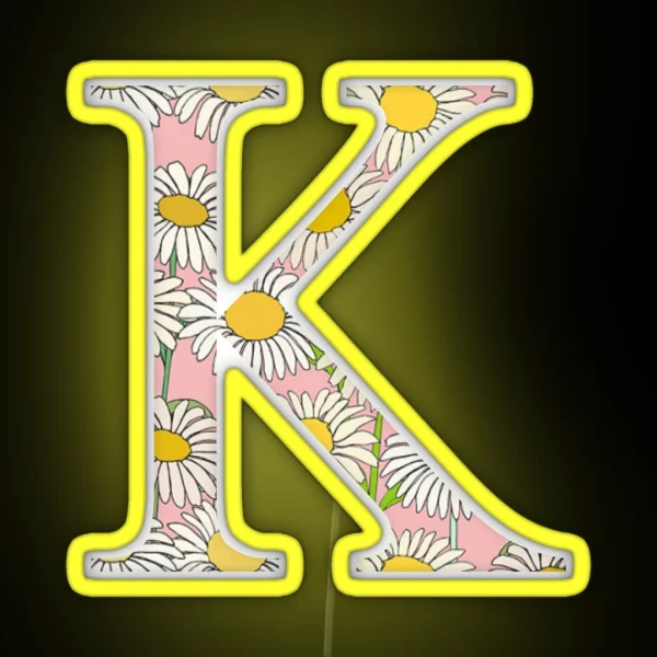 Kappa K Daisies RGB Neon Sign