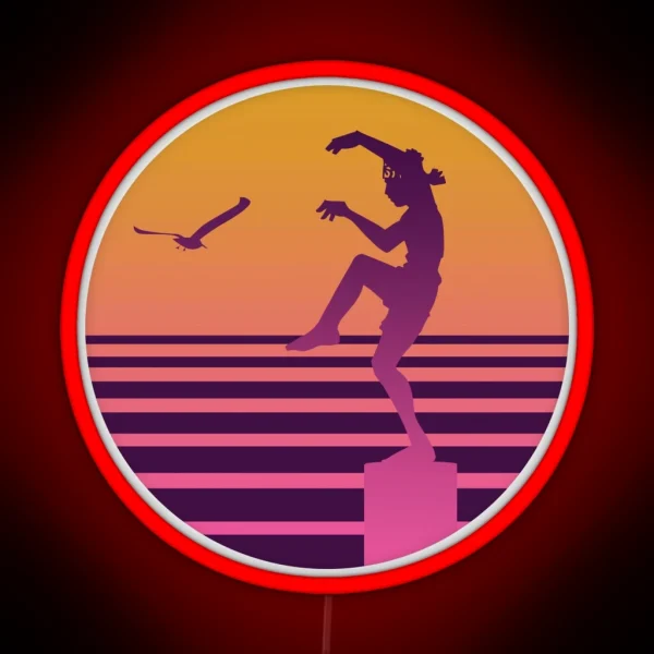 Karate Kid 80s Sunset RGB Neon Sign