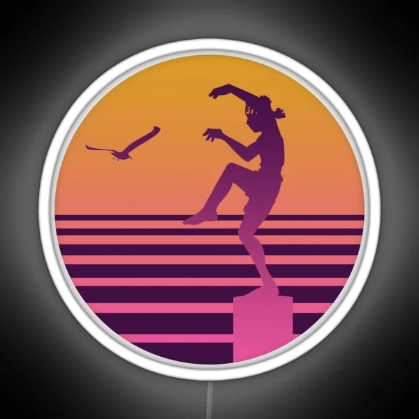 Karate Kid 80s Sunset RGB Neon Sign