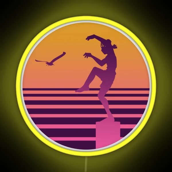 Karate Kid 80s Sunset RGB Neon Sign