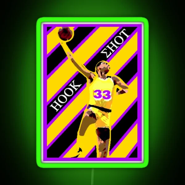 Kareem HOOK SHOT RGB Neon Sign