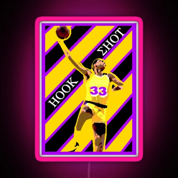 Kareem HOOK SHOT RGB Neon Sign