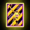 Iconic Basketball Moment: Kareem's Powerful Hook Shot in Neon Glory