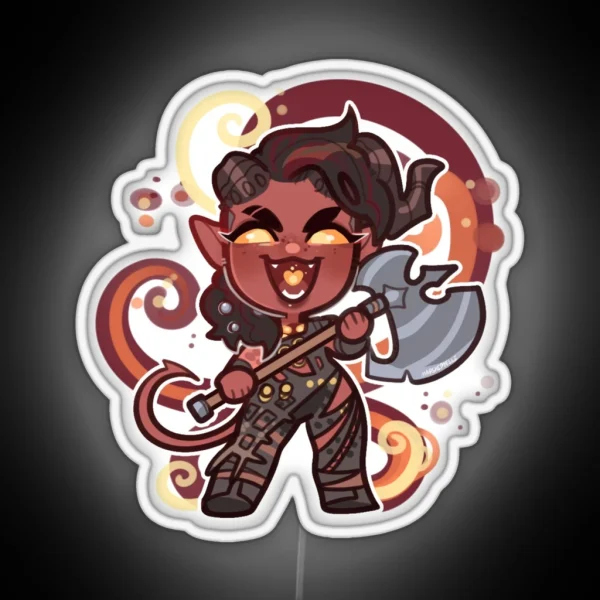 Karlach Chibi RGB Neon Sign