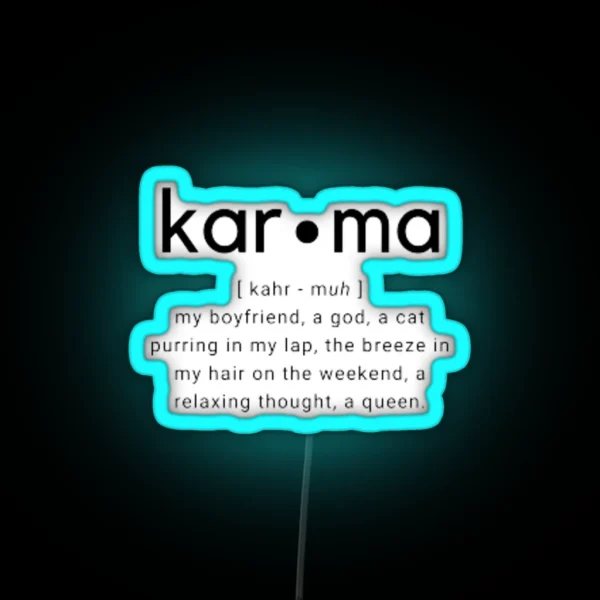 KARMA Definition RGB Neon Sign