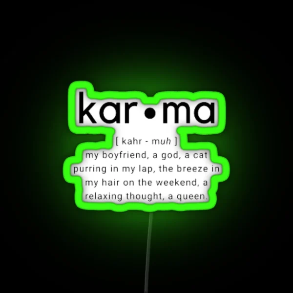 KARMA Definition RGB Neon Sign