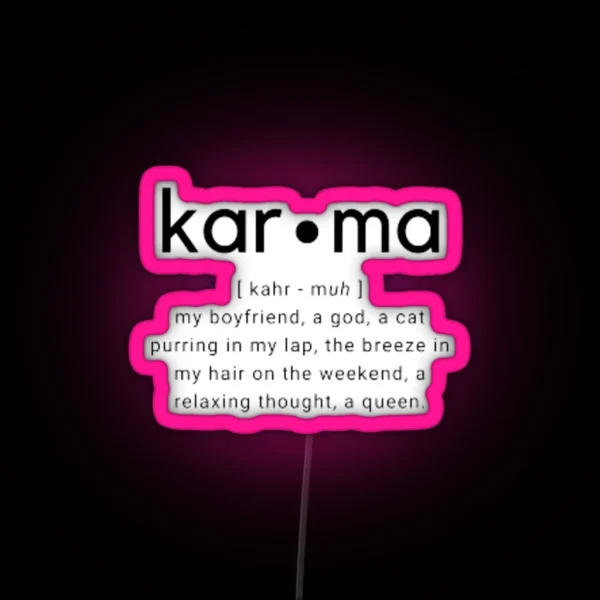 KARMA Definition RGB Neon Sign