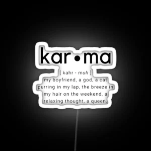 KARMA Definition RGB Neon Sign