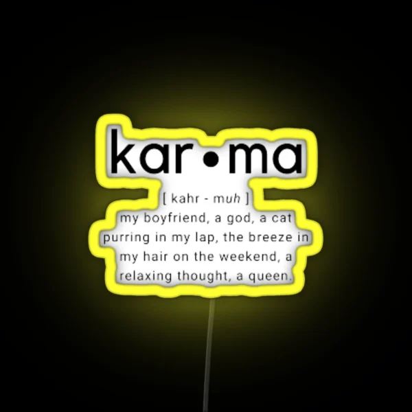 KARMA Definition RGB Neon Sign