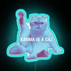 Vibrant Karma Neon Sign with Customizable RGB Color Options Available