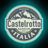 Distinctive Italian town of Kastelruth Castelrotto illuminated with vibrant colors.