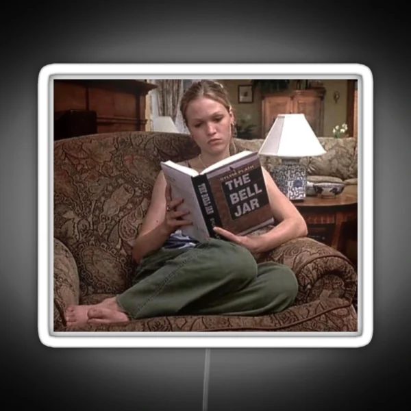 Kat Reading The Bell Jar RGB Neon Sign