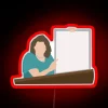 Katie Porter's Whiteboard RGB Neon Sign for Modern Study Room Ambiance