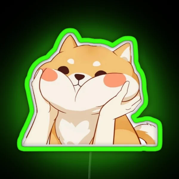 Kawaii Doggo RGB Neon Sign