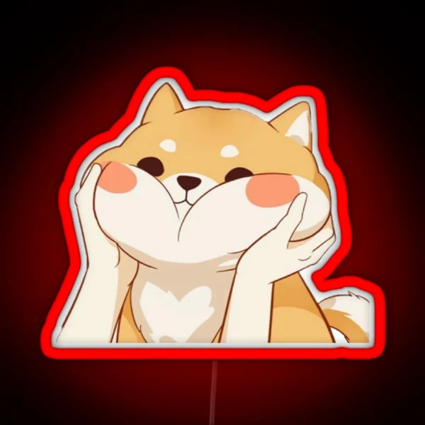 Kawaii Doggo RGB Neon Sign