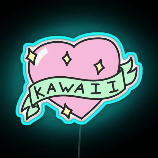 Kawaii Heart RGB Neon Sign