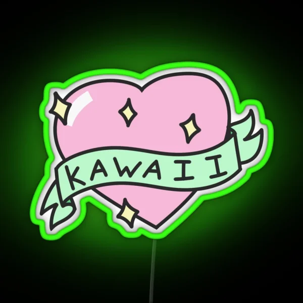 Kawaii Heart RGB Neon Sign
