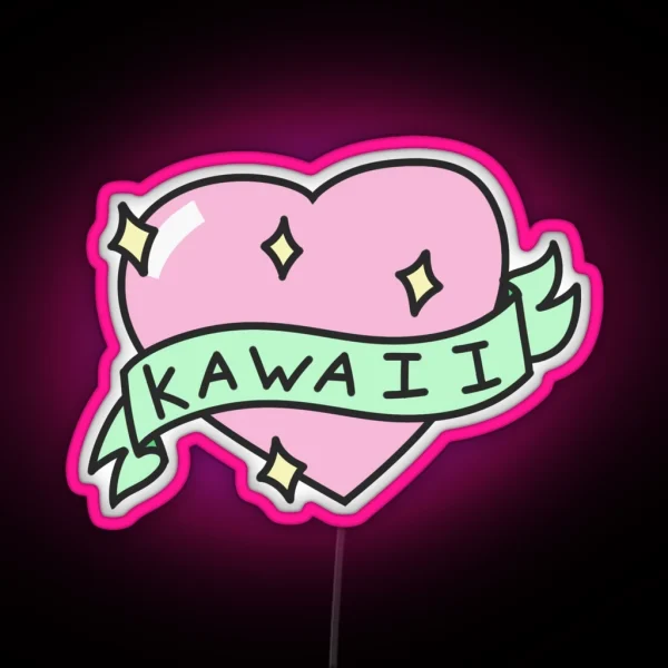 Kawaii Heart RGB Neon Sign