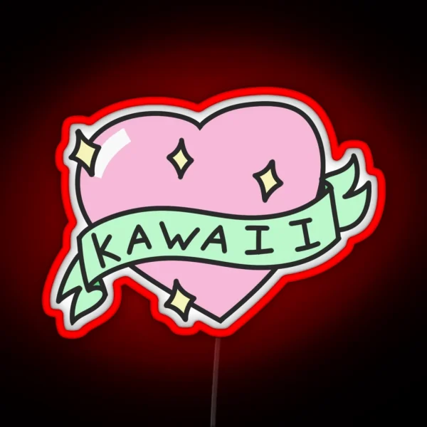 Kawaii Heart RGB Neon Sign