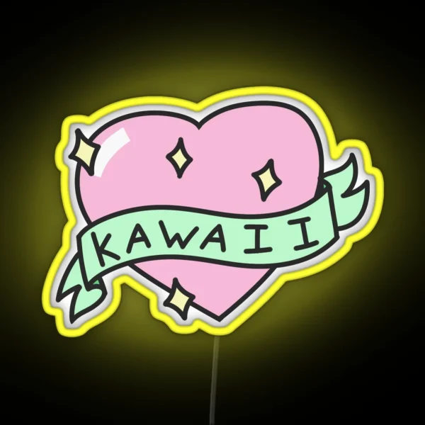 Kawaii Heart RGB Neon Sign