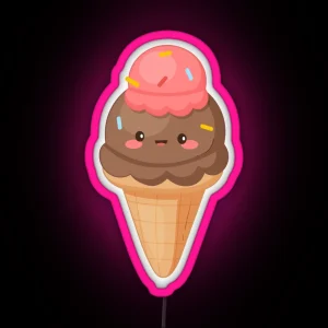 Kawaii Icecream Cute Icecream RGB Neon Sign