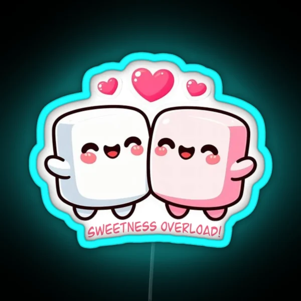 Kawaii Marshmallows Sweetness Overload RGB Neon Sign