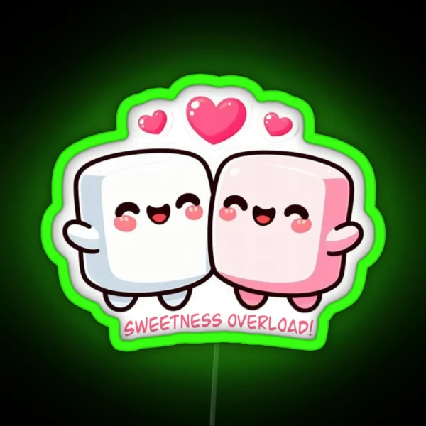 Kawaii Marshmallows Sweetness Overload RGB Neon Sign