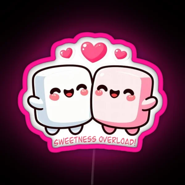 Kawaii Marshmallows Sweetness Overload RGB Neon Sign