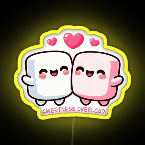 Kawaii Marshmallows Sweetness Overload RGB Neon Sign