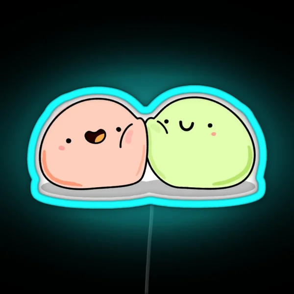 Kawaii Mochi Buddies RGB Neon Sign
