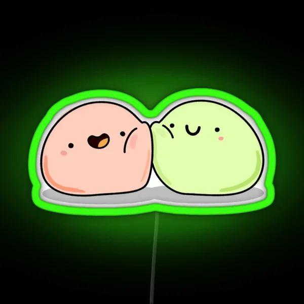Kawaii Mochi Buddies RGB Neon Sign